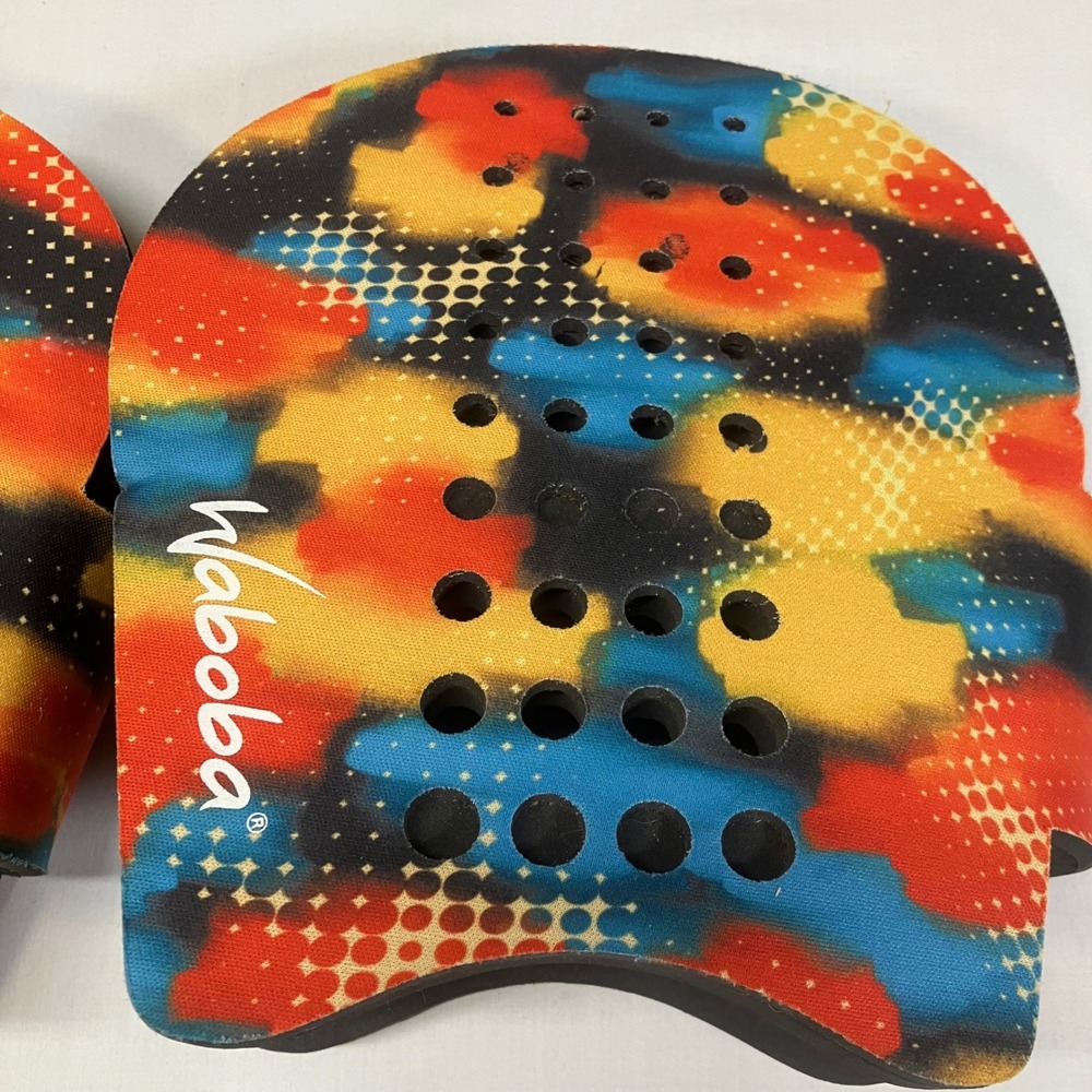 Waboba Catch Mitts Pair Multi Color Pop Art Splatter‎ Water Sports Hand Paddles